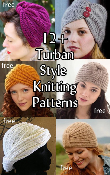 Free Turban Inspired Knitting Patterns at http://intheloopknitting.com/turban-hat-knitting-patterns/