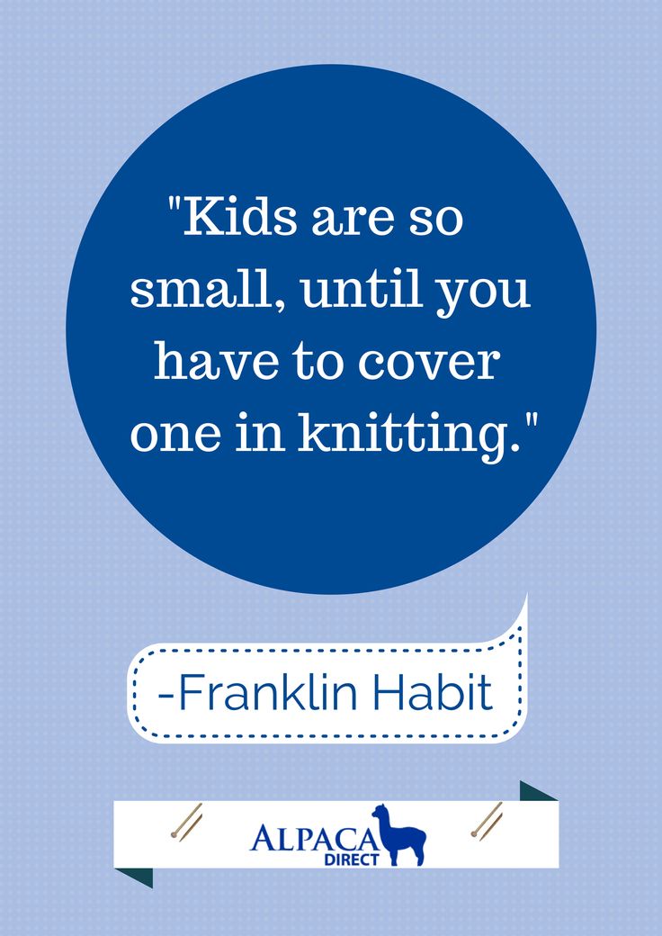 Children are so small, until you have to cover one with knitting. Get more of Franklin Habit's knitting and crochet humor in his cartoon collection "It Itches" on sale for $8.96