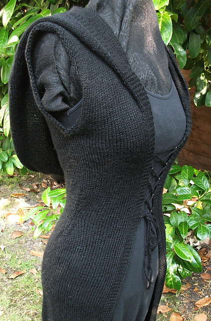 Free knitting pattern for Hobbit Dress hoodie sweater