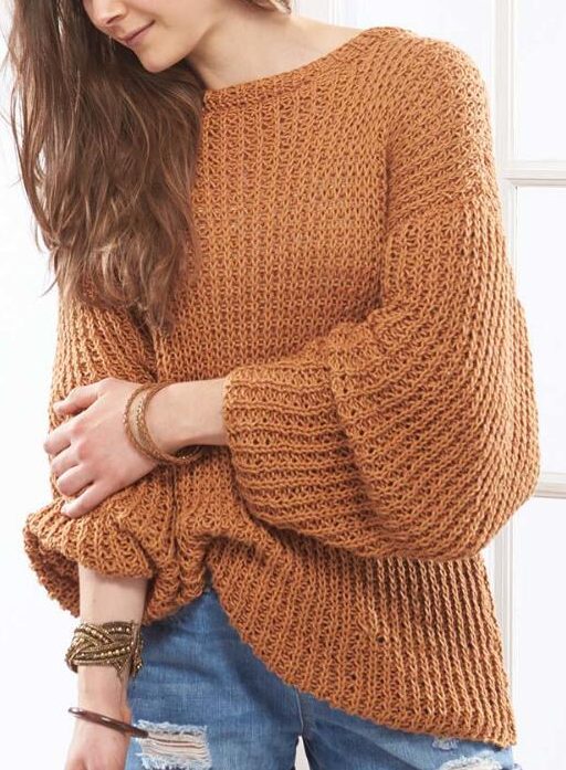 Long Sleeve Pullover Sweater Knitting Patterns In the