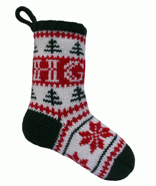 Free knitting pattern for Personalized Christmas Stocking and more Christmas Decoration knitting patterns