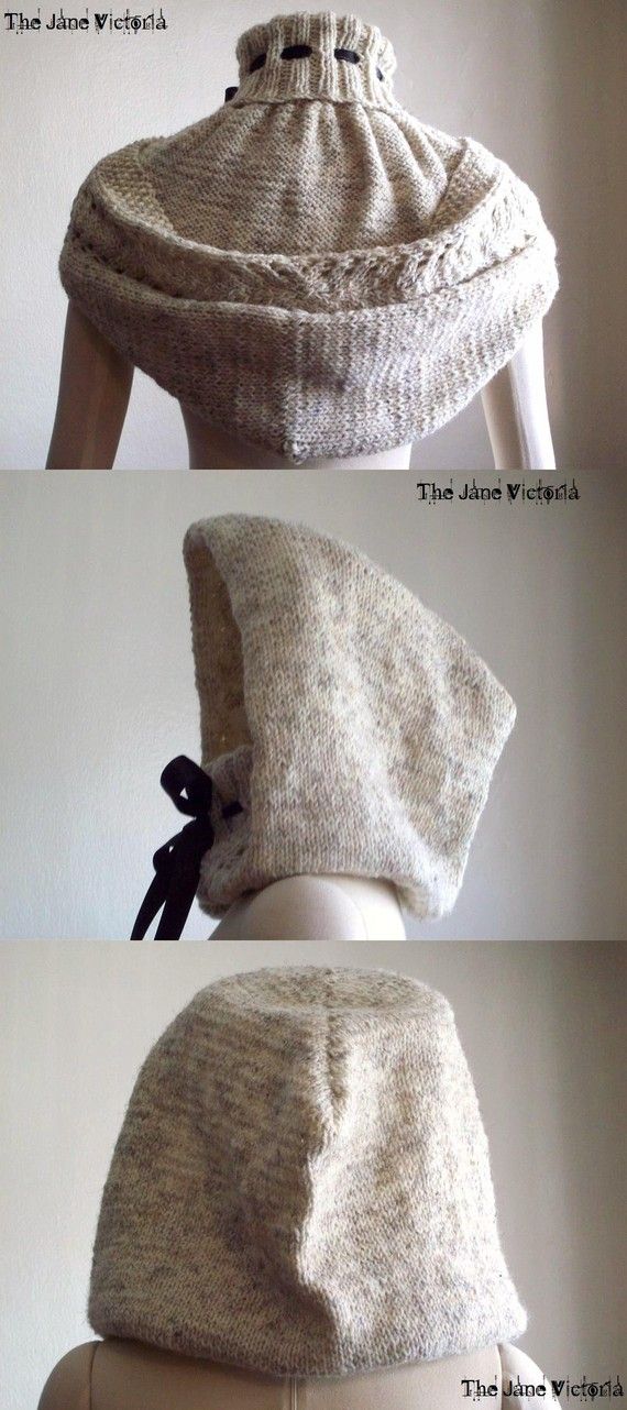 Knitting pattern for hooded cowl Alasse Miriel