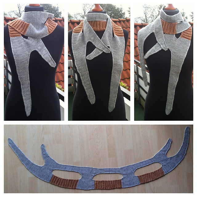 Knitting pattern for Bat'leth Scarf