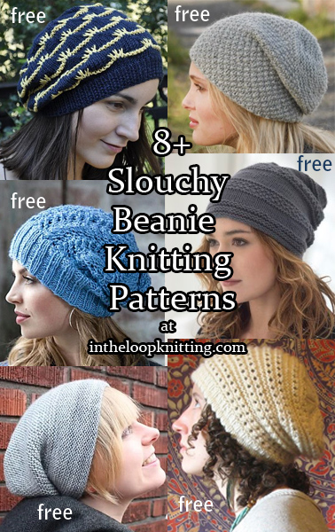 Knitting Pattern for cable and lace slouchy beanie hat