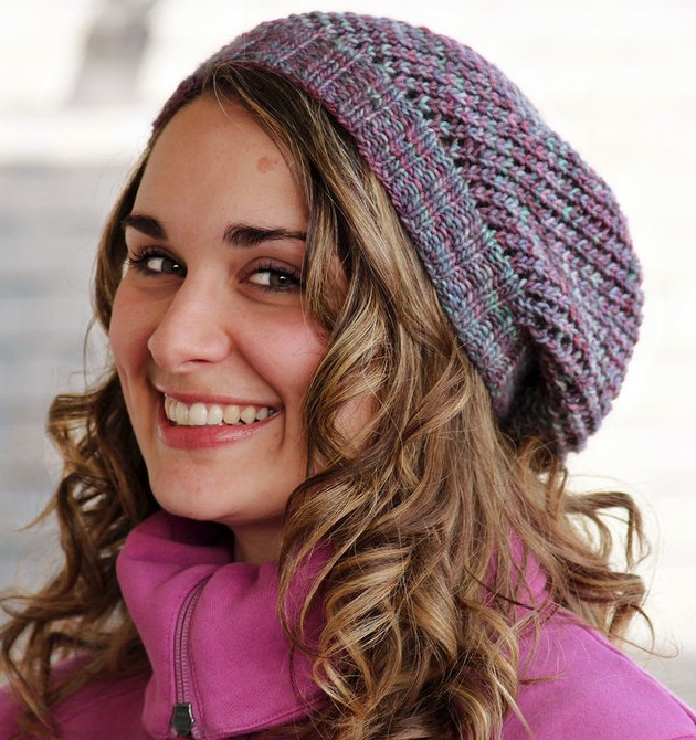 Free Lace Slouchy Hat Knitting Pattern / Slouchy Beanie Knitting