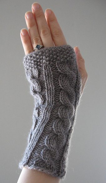 Easy Fingerless Mitts Knitting Patterns | In the Loop Knitting