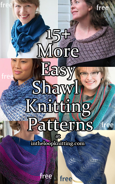 Easy shawl knitting patterns. Most patterns are free