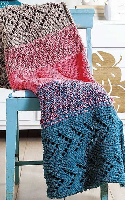 Knitting Pattern for Quick Summer Throw