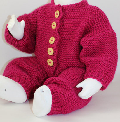 Knitting Pattern Garter Stitch Baby Onesie
