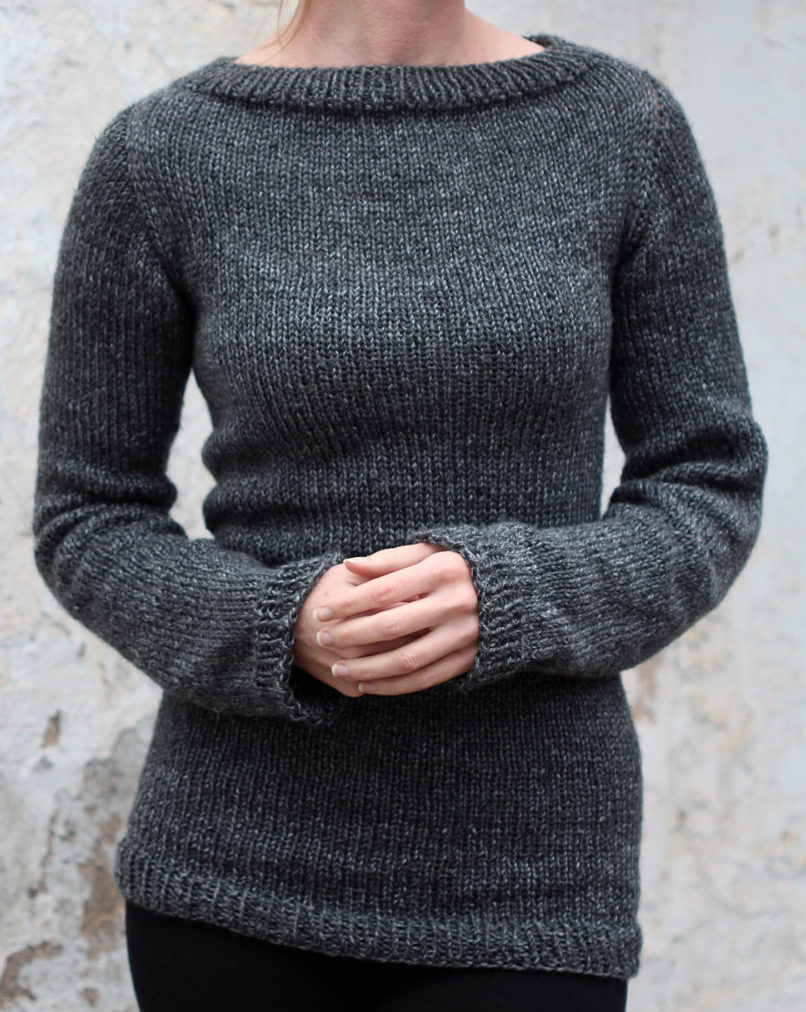 Basic Knit Jumper Pattern Easy Sweater Knitting Patterns In the