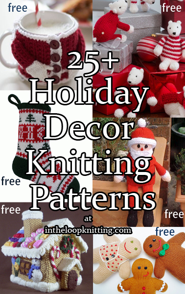 Knitting Patterns for Holiday Decorations for Christmas