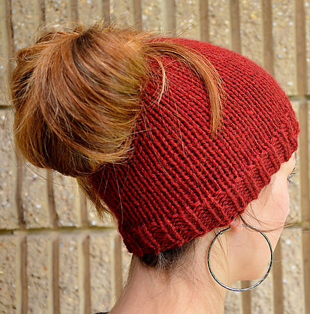 Messy Bun and Ponytail Hat Knitting Patterns | In the Loop ...
