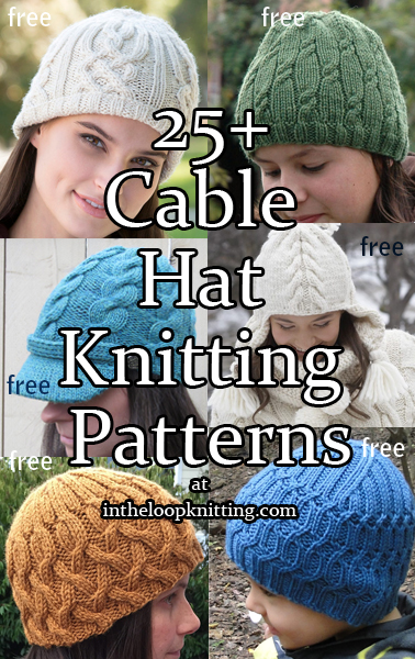 Cable Hat Knitting Patterns. Most patterns are free