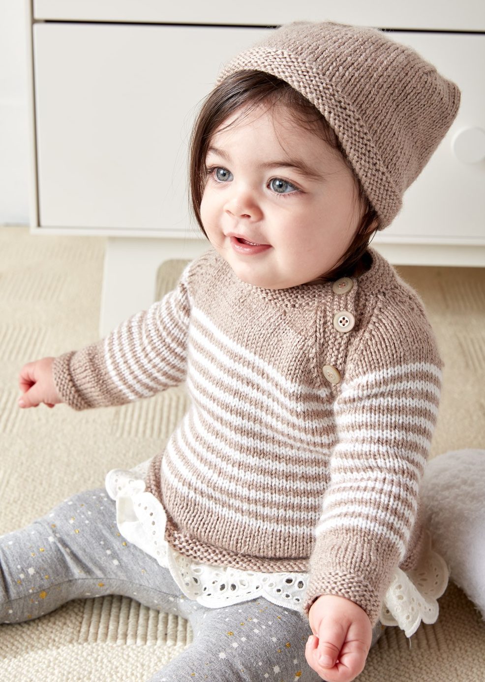 Stripes Baby Sweater and Hat..# free #Knitting pattern ...