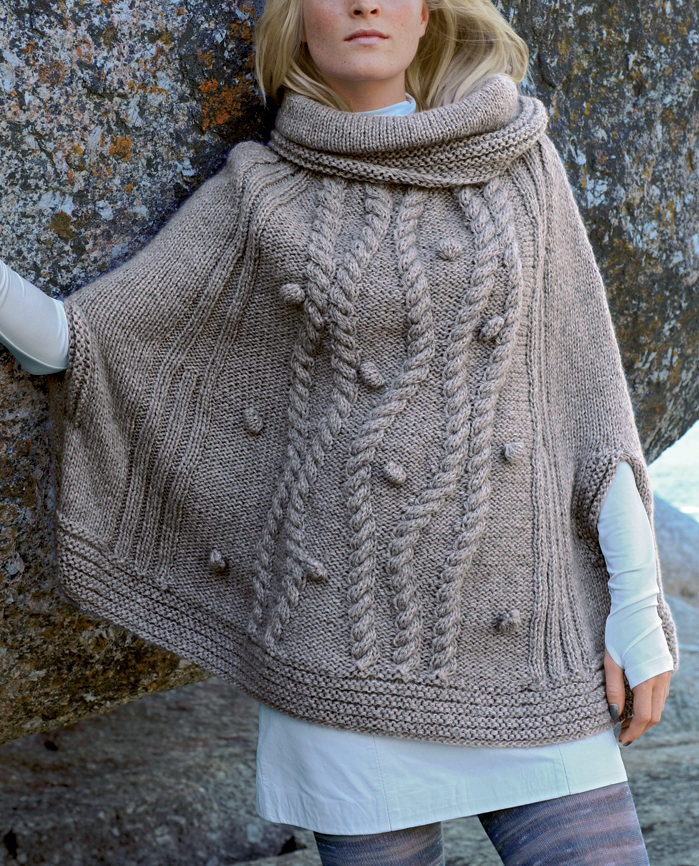 Sleeved Poncho Knitting Patterns | In the Loop Knitting