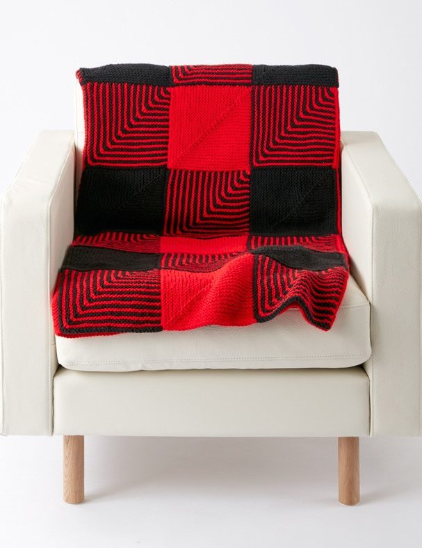 Free Knitting Pattern for Lumberjack Blanket