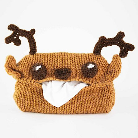 Free Knitting Pattern for Deer Tissue Cover