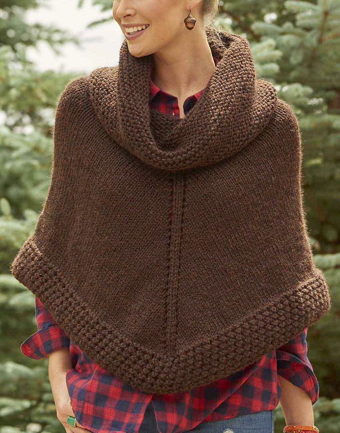 Easy Poncho Knitting Patterns | In the Loop Knitting