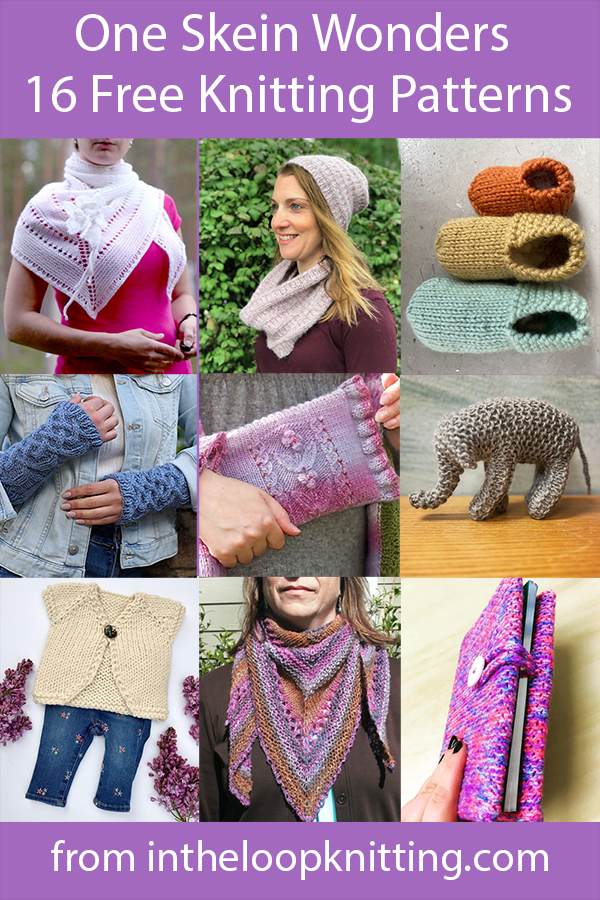 Free scarf knitting patterns that use only one skein or ball of the recommended yarn. Most patterns are free.