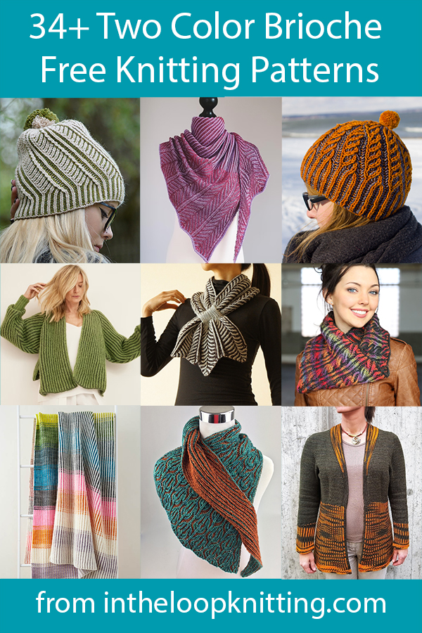 Free brioche knitting patterns for hats, scarves, sweaters, shawls, cardigans, blankets, cowls, and more. Many of the patterns are free.