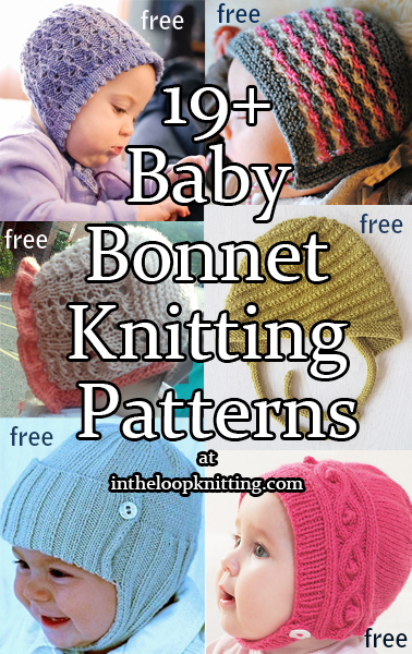 knitted baby bonnet