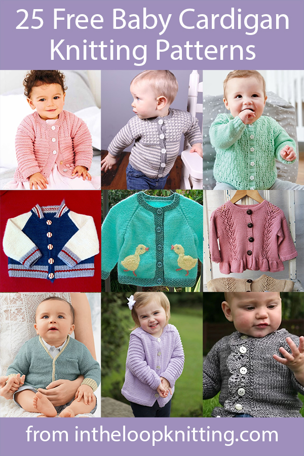 Baby Cardigan Sweater Knitting Patterns. Knitting patterns for cardigan sweaters for babies.  Most patterns are free.