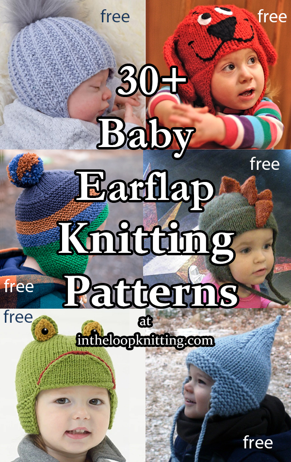 Knitting patterns for baby and children's hats that cover the ears. Most patterns are free.