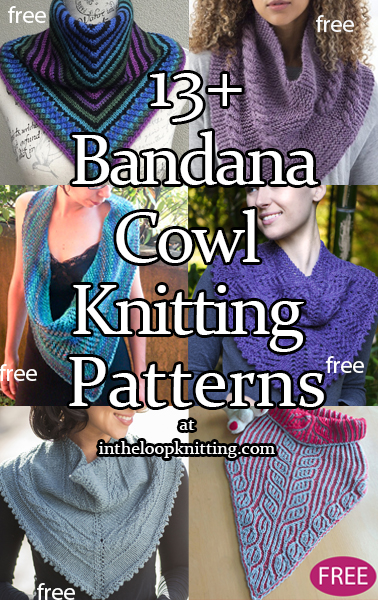 Bandana Cowl Knitting Patterns