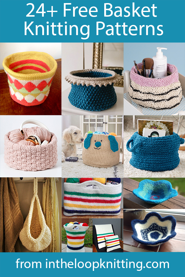 Basket Knitting Patterns. Most patterns are free. 