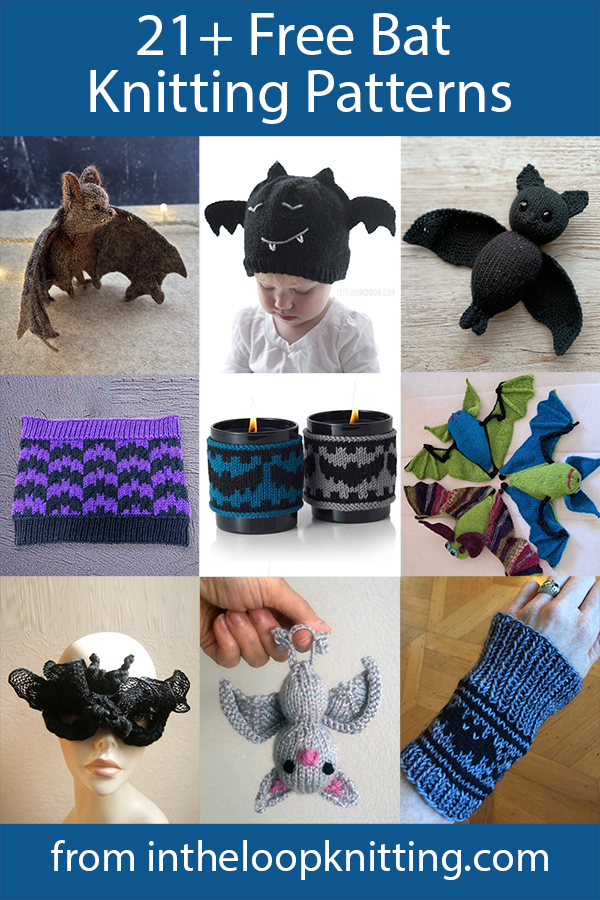 Batty Knitting Patterns. Bat knitting projects for toys, shawls, hats, decor, and more featuring a bat motif. Most patterns are free.