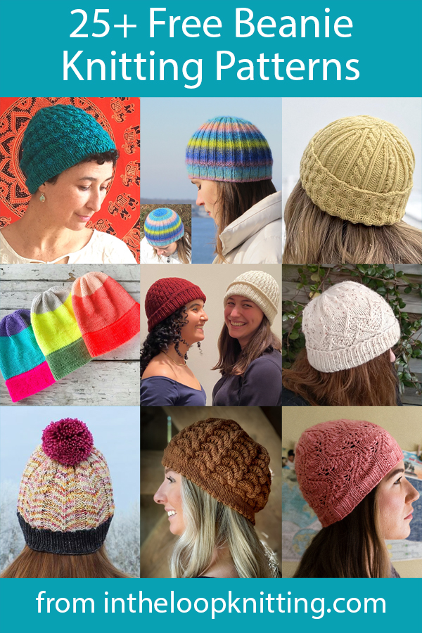 Beanie Hat Knitting Patterns. A variety of beanie hat knitting patterns with cables, texture, colorwork. Many will work for men or women.  Most patterns are free.