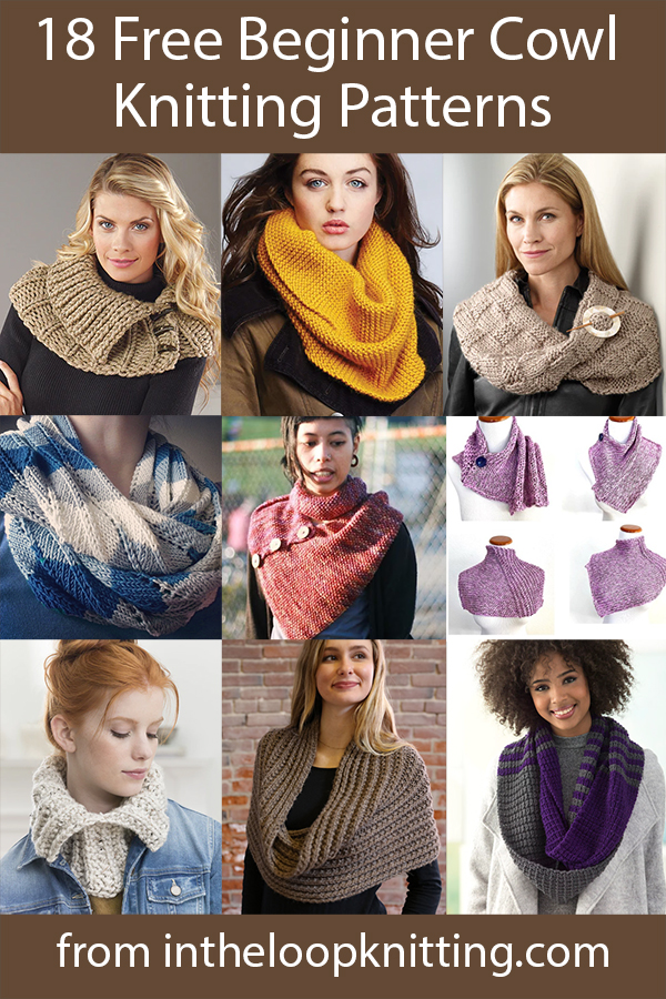 Easy cowl and infinity scarf knitting patterns. Rated easy by the designer and/or Ravelrers. Most patterns are free.