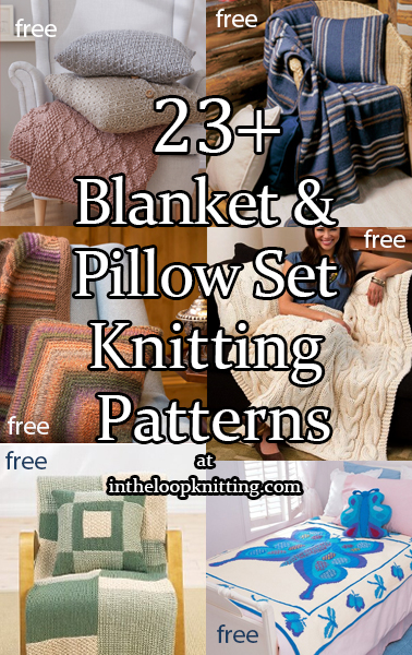 Blanket and Pillow Set Knitting Patterns