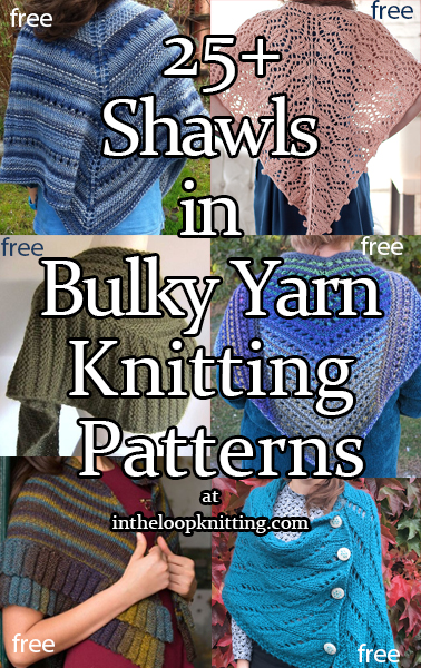 Shawls for Bulky Yarn Knitting Patterns. These shawls and wraps are designed for bulky, chunky, or super bulky yarn, yet they also feature a versatility of design with cables, lace, and textured stitches that you might not have know you could get with heavier weight yarn. Updated 4/21/23