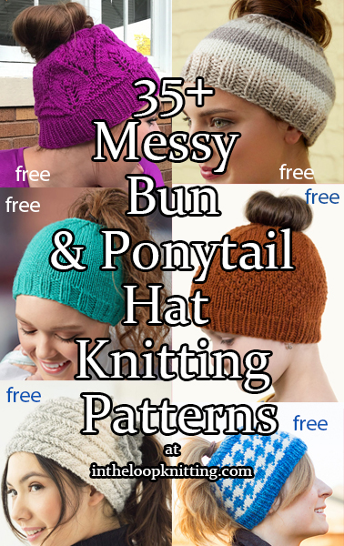 Messy Bun And Ponytail Hat Knitting Patterns In The Loop