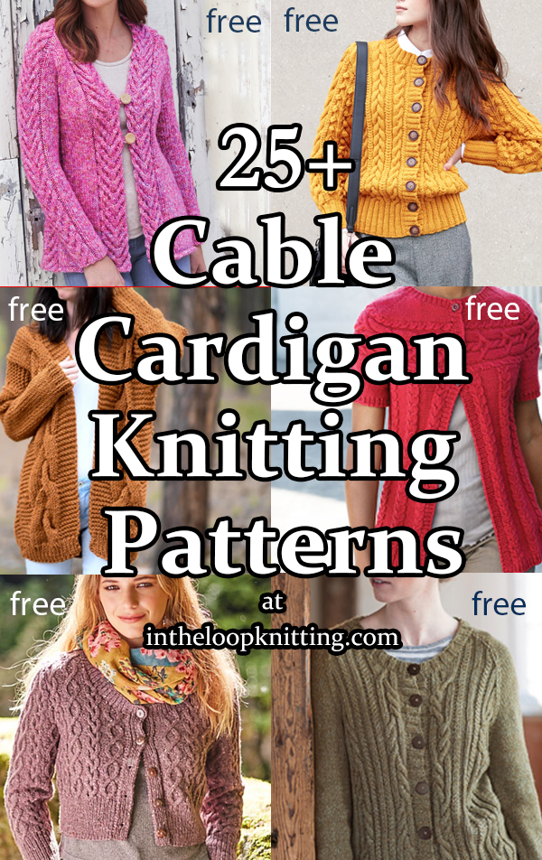 Cable Cardigan Knitting Patterns