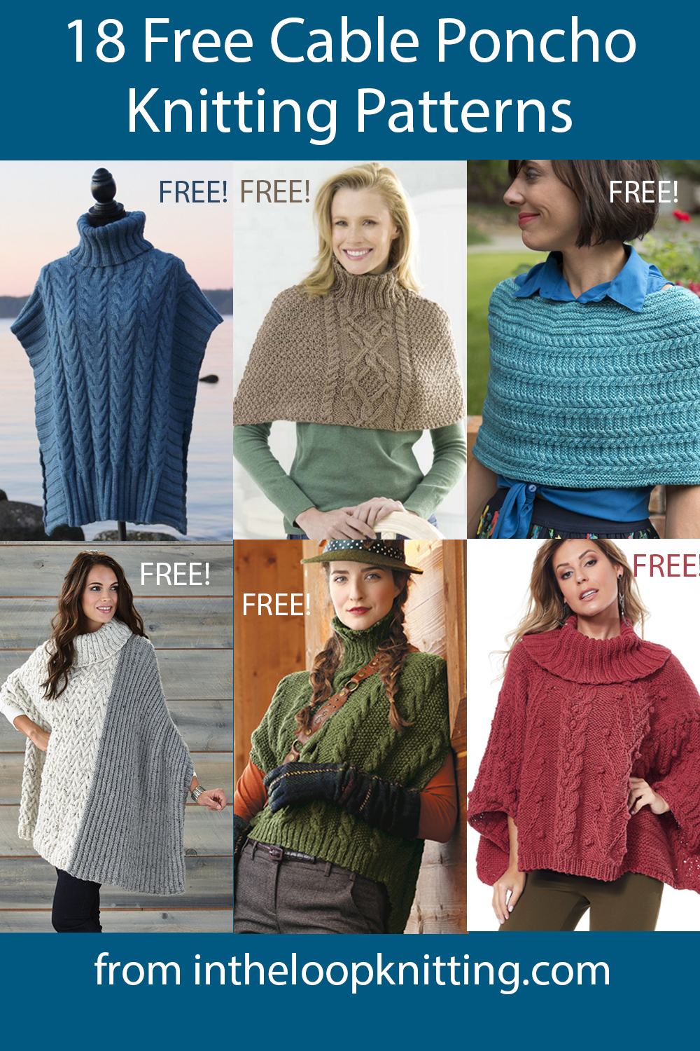 Cable Poncho Knitting Patterns