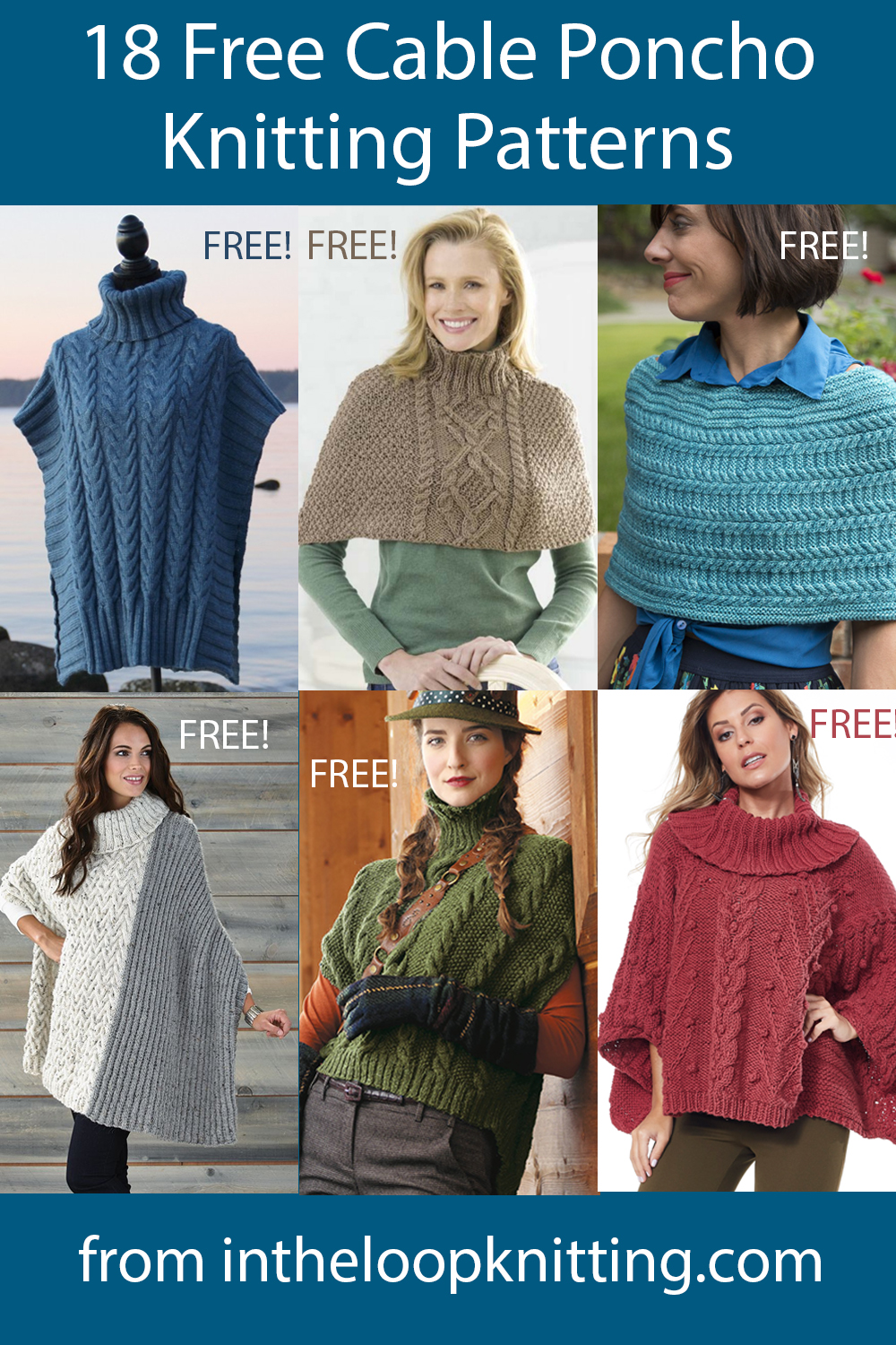 Cable Poncho Knitting Patterns