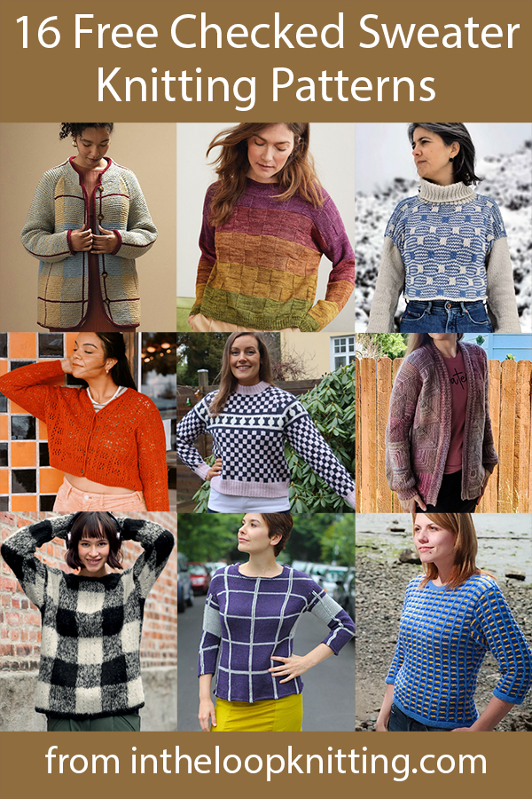 Checkerboard Sweater Knitting Patterns