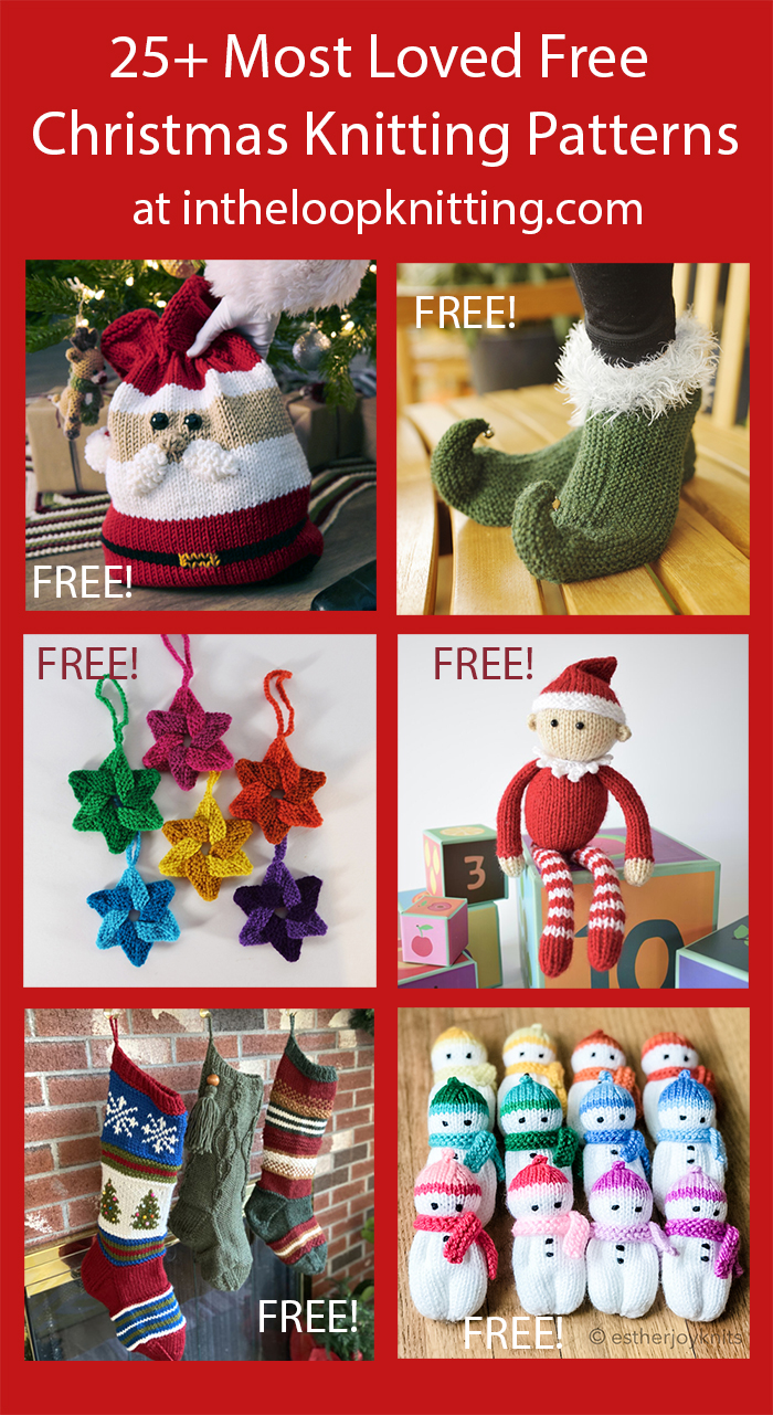 Favorite Free Christmas Knitting Patterns. Top 25+ most popular free knitting patterns including ornaments, Christmas decorations, Christmas wear, and more. Many of the patterns are free