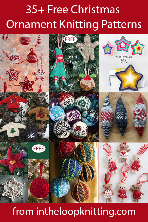 Holiday Ornaments Knitting Patterns