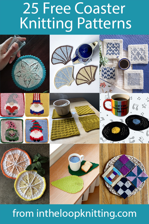Coaster Knitting patterns for quick projects for mug rugs and drink mats. Most are free.