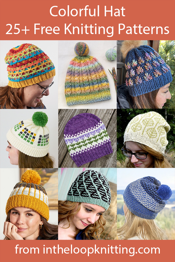 colorful-hat-knitting-patterns-in-the-loop-knitting for Free Printable Knitted Hat Patterns Colorful Hat Knitting Patterns - In the Loop Knitting for Free Printable Knitted Hat Patterns