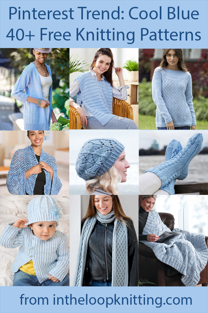 Pinterest Trend Cool Blue Knitting Patterns.