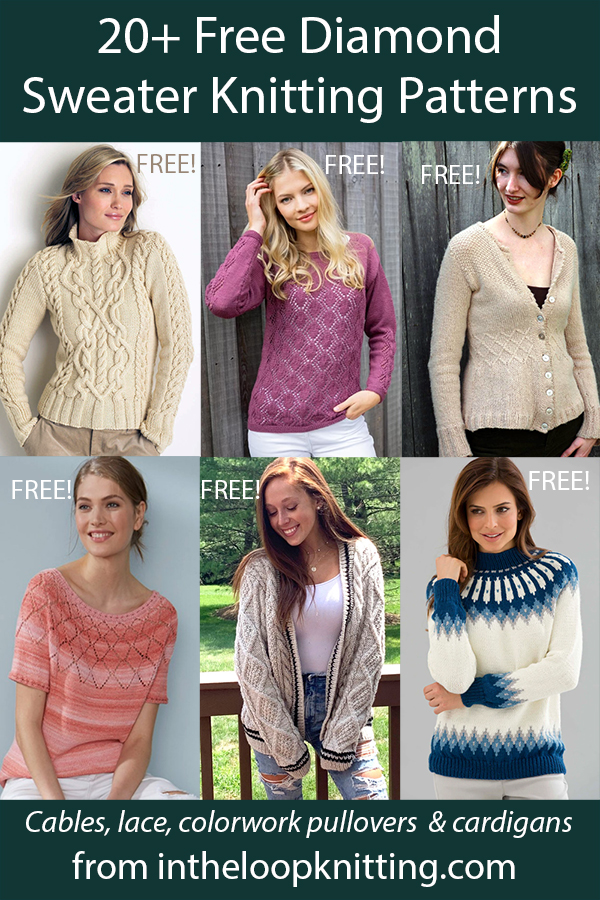 Knitting patterns for pullover sweaters with cable details. Most rated as easy. Most patterns are free.