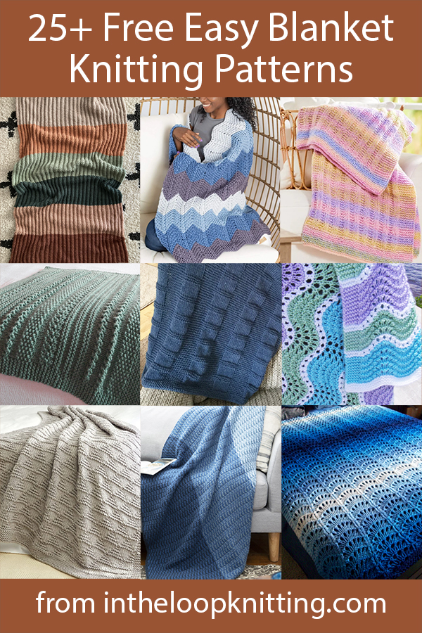 Easy Afghan Knitting Pattterns. Blanket knitting patterns rated easy by knitters or the designers. Many of the patterns are free. 