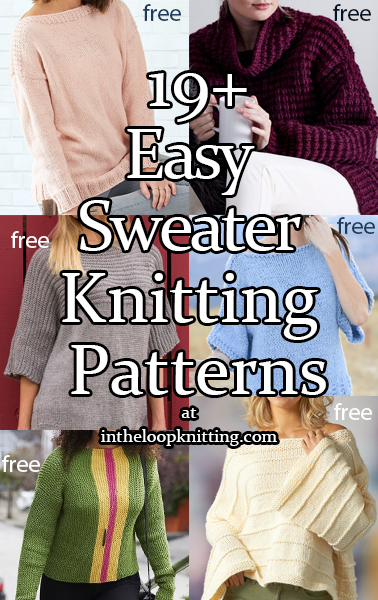 Easy knitting 2025 patterns sweater