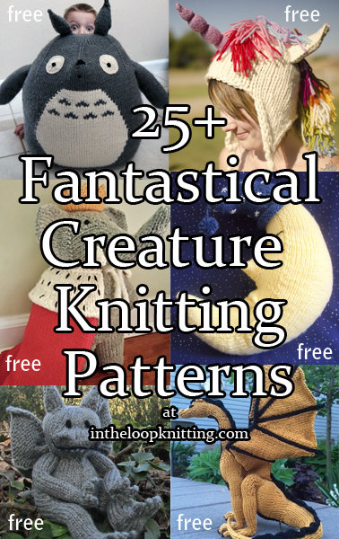Fantastical Creature Knitting Patterns. Knit these creatures from legends, myths, fairy tales, and fiction. Most patterns are free.