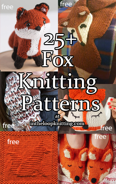 Fox Knitting Patterns. Fox knitting patterns from the wearable to the huggable but all showing the playful side of this woodland friend.  Most patterns are free.