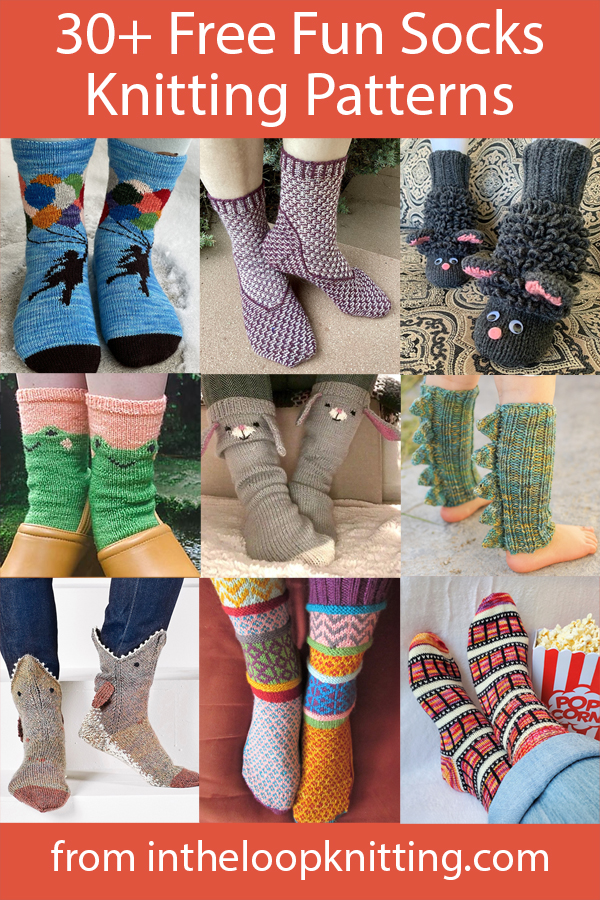 Fun Sock Knitting Patterns. Knitting patterns for socks with funny, clever, or novelty designs. Most patterns are free. Most patterns are free.